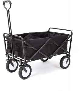MacSports Collapsible Folding Outdoor Utility Wagon, Black MacSports Collapsible Folding Outdoor Utility Wagon, Black