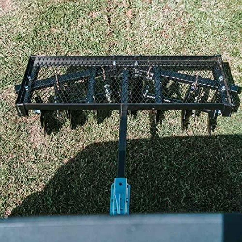 Titan Distributors Inc. 4-Ft Notched Disc Harrow Attachment Pull Behind for ATV and UTV 2-in Towball Hitch