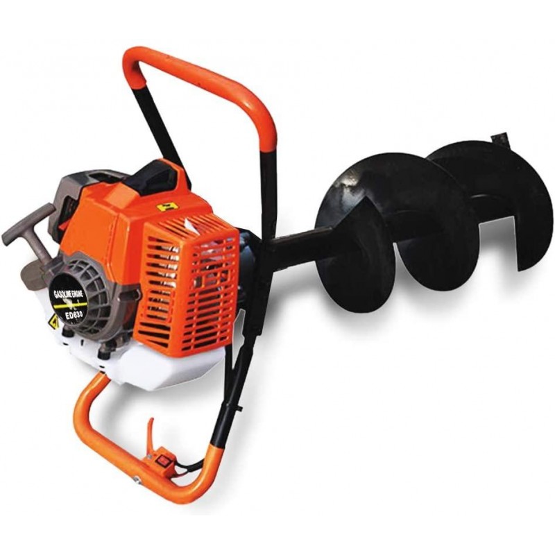 ECO LLC 63CC Heavy Duty Gas Powered Post Hole Digger with 12 Inch Earth Auger Drill Bit(Digger + 12 inch Auger Bit)  in 2 packages