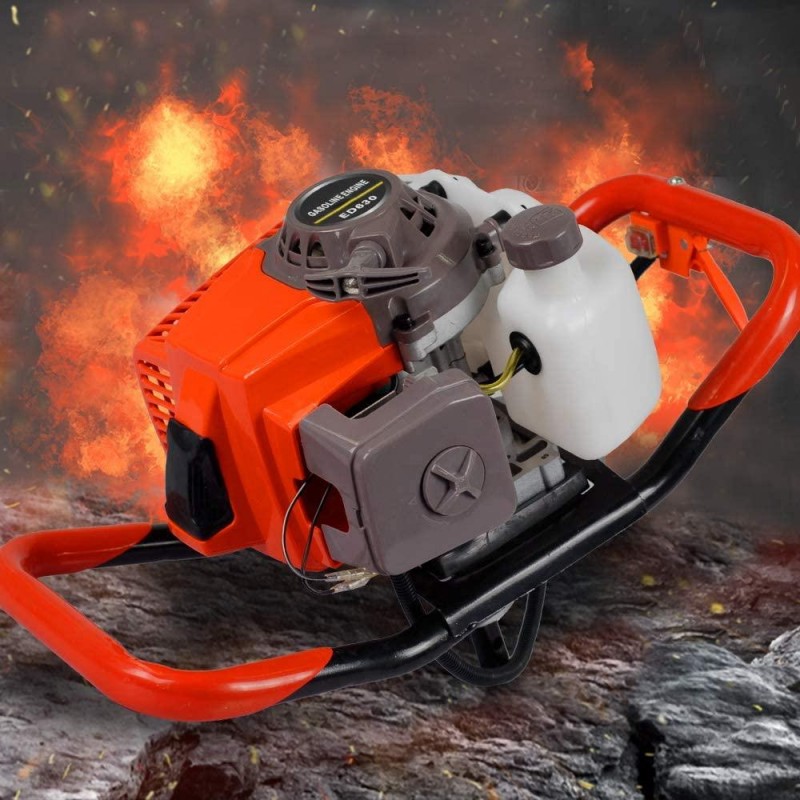 ECO LLC 63CC Heavy Duty Gas Powered Post Hole Digger with 12 Inch Earth Auger Drill Bit(Digger + 12 inch Auger Bit)  in 2 packages