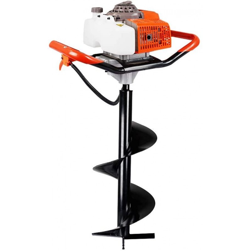 ECO LLC 63CC Heavy Duty Gas Powered Post Hole Digger with 12 Inch Earth Auger Drill Bit(Digger + 12 inch Auger Bit)  in 2 packages