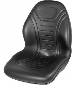 VEVOR Universal Tractor Seat Replacement, Compact High Back Mower Seat, Black Vinyl Forklift Seat, Central Drain Hole Skid Steer Seat with Mounting Bolt Patterns of 8 VEVOR Universal Tractor Seat Replacement, Compact High Back Mower Seat, Black Vinyl Forklift Seat, Central Drain Hole Skid Steer Seat with Mounting Bolt Patterns of 8