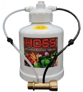 HOSS Fertilizer Injector | Fertilize While You Water! | Injects Through Drip or Sprinkler System | 1 Gallon Tank