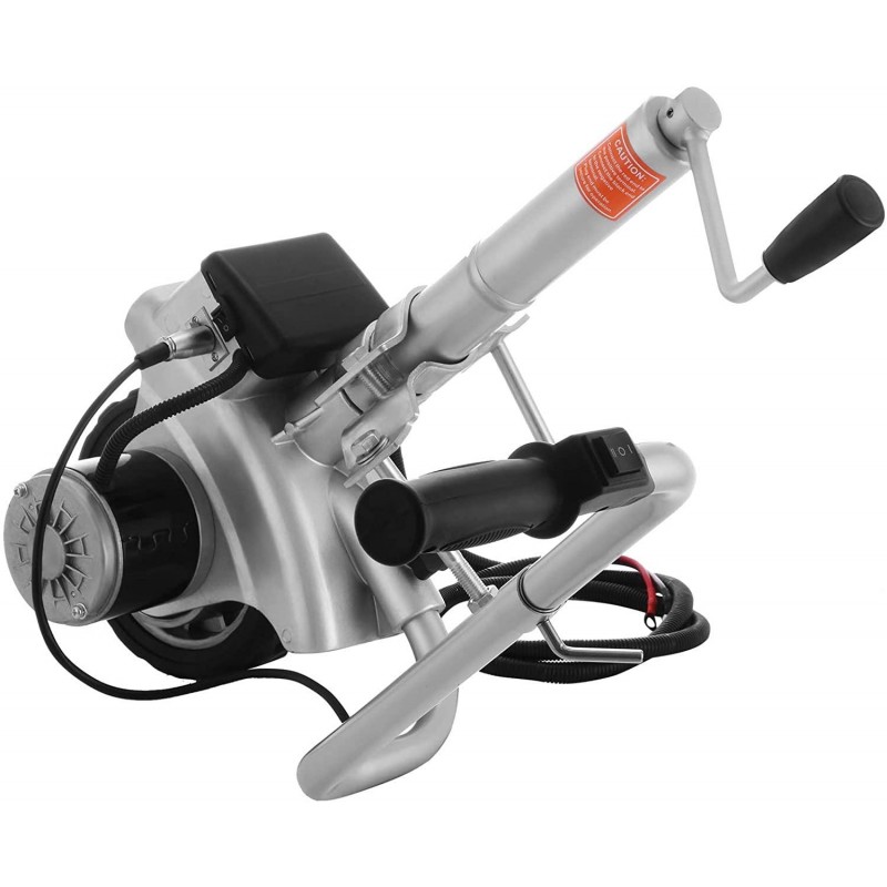 Happybuy Trailer Mover 350W 12V Electric Trailer Jack Max Vehicle Load 5000Lbs Trailer Jockey Wheel Utility Trailer Jack Easy to Maneuver Trailer Caravan Boat (12V/350W)