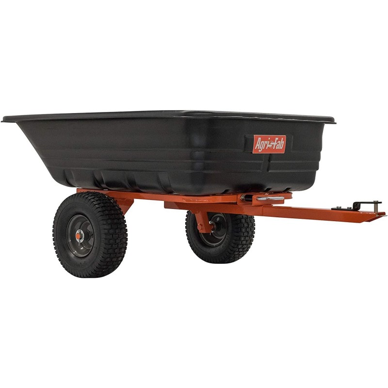 Agri-Fab Inc 45-0552, 700-Pound, Poly Dump/Swivel Cart, Black/Orange