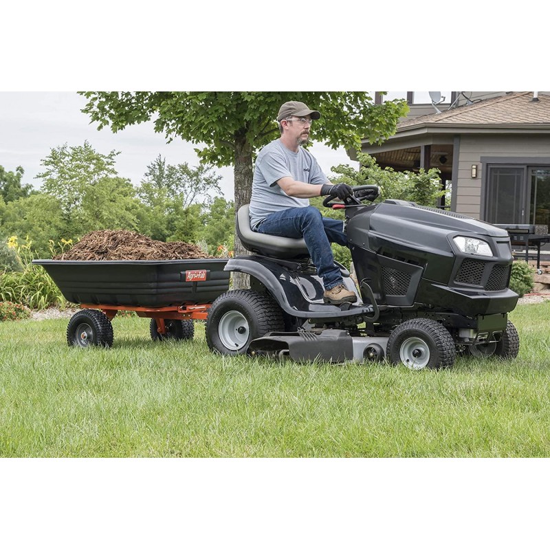 Agri-Fab Inc 45-0552, 700-Pound, Poly Dump/Swivel Cart, Black/Orange