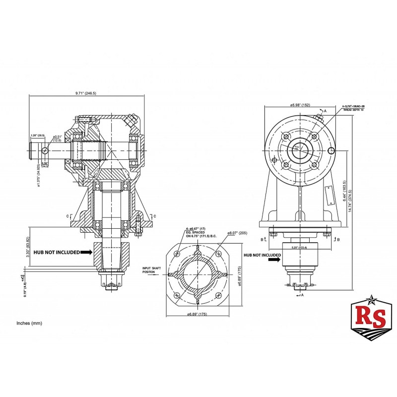 Shear Bolt Gearbox 35-45HP by Rancher Supply - Rotary Replacement Kit for Omni Gear RC30 with 5 Extra Shear Bolts, Lubricant Not Included