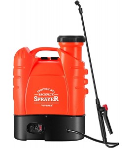 VIVOSUN 4 Gallon Battery Powered Backpack Sprayer Electric Pump Sprayer with Four Nozzles for Garden Lawn, Orange VIVOSUN 4 Gallon Battery Powered Backpack Sprayer Electric Pump Sprayer with Four Nozzles for Garden Lawn, Orange