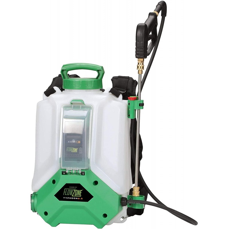 FlowZone Typhoon 2.5 Variable-Pressure 5-Position Battery Powered Backpack Sprayer (4-Gallon)