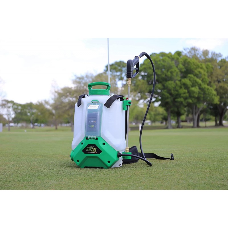 FlowZone Typhoon 2.5 Variable-Pressure 5-Position Battery Powered Backpack Sprayer (4-Gallon)