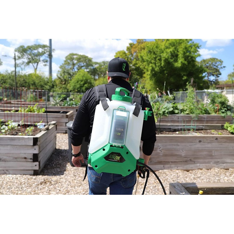 FlowZone Typhoon 2.5 Variable-Pressure 5-Position Battery Powered Backpack Sprayer (4-Gallon)