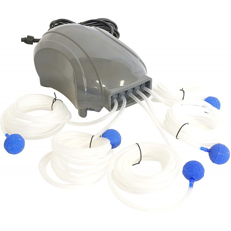 Solariver Solar Pond Aerator, DC Brushless Air Pump, 10 Watt Solar Panel, 5 Air Stones, Sun Powered Oxygenation for Fish Ponds, Aquaculture, Hydroponic, Bubbleponics, Bait Tank