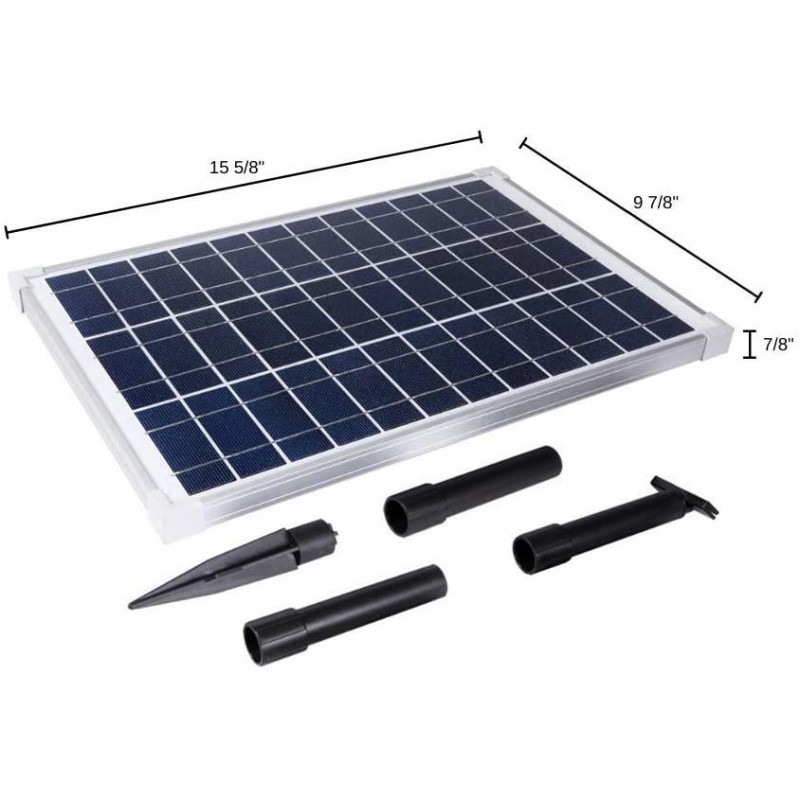 Solariver Solar Pond Aerator, DC Brushless Air Pump, 10 Watt Solar Panel, 5 Air Stones, Sun Powered Oxygenation for Fish Ponds, Aquaculture, Hydroponic, Bubbleponics, Bait Tank