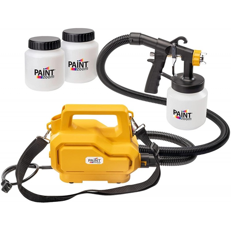 Paint Zoom Platinum Paint Sprayer plus 2 extra Paint Containers| Powerful & Durable 950-watt Spray Gun Tool HVLP sprayer for Home Interior & Exterior & DIY Home Improvement Projects | 3 Spray Patterns