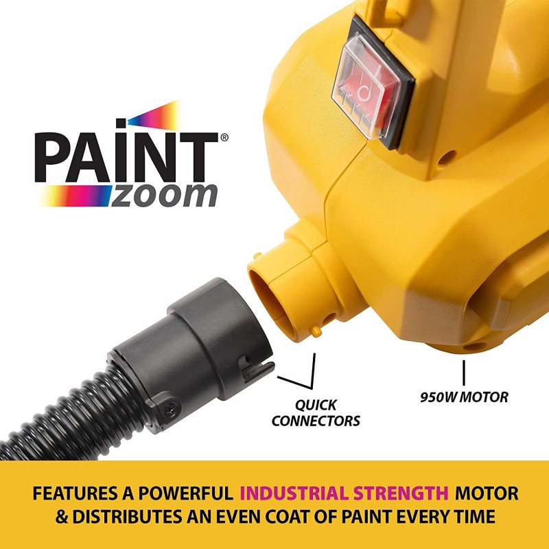 Paint Zoom Platinum Paint Sprayer plus 2 extra Paint Containers| Powerful & Durable 950-watt Spray Gun Tool HVLP sprayer for Home Interior & Exterior & DIY Home Improvement Projects | 3 Spray Patterns