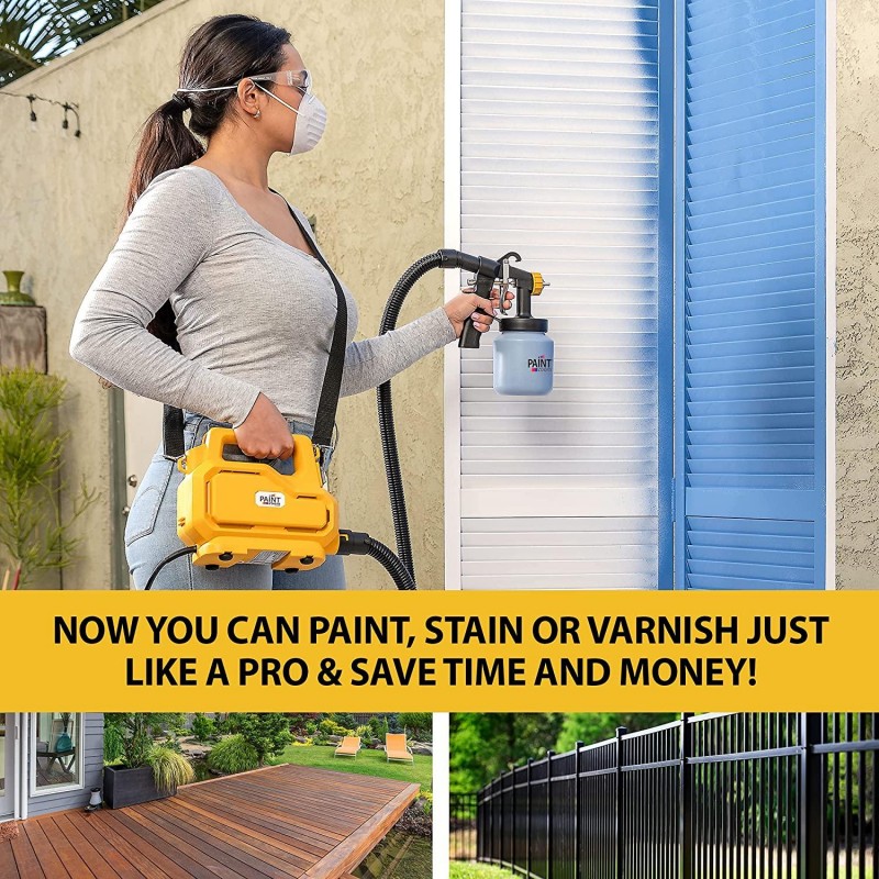 Paint Zoom Platinum Paint Sprayer plus 2 extra Paint Containers| Powerful & Durable 950-watt Spray Gun Tool HVLP sprayer for Home Interior & Exterior & DIY Home Improvement Projects | 3 Spray Patterns