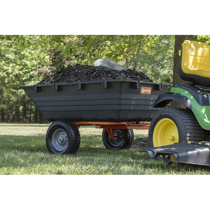 Agri-Fab Inc 45-0553, 1000-Pound, Poly Dump/Swivel Cart, Black/Orange