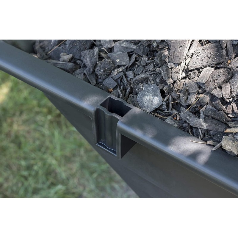 Agri-Fab Inc 45-0553, 1000-Pound, Poly Dump/Swivel Cart, Black/Orange