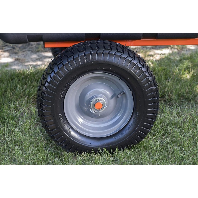 Agri-Fab Inc 45-0553, 1000-Pound, Poly Dump/Swivel Cart, Black/Orange