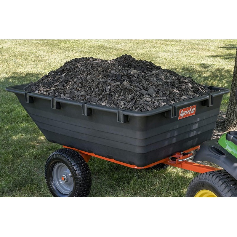 Agri-Fab Inc 45-0553, 1000-Pound, Poly Dump/Swivel Cart, Black/Orange