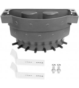 Zerodis 38L Large Capacity 8 Nipples Calf Milk Feeding Bucket, Livestock Farm Cattle Sheep Milk Feed Feeder Multiple Feeding Ports