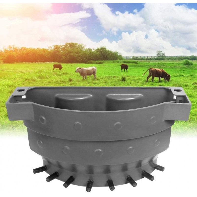 Zerodis 38L Large Capacity 8 Nipples Calf Milk Feeding Bucket, Livestock Farm Cattle Sheep Milk Feed Feeder Multiple Feeding Ports