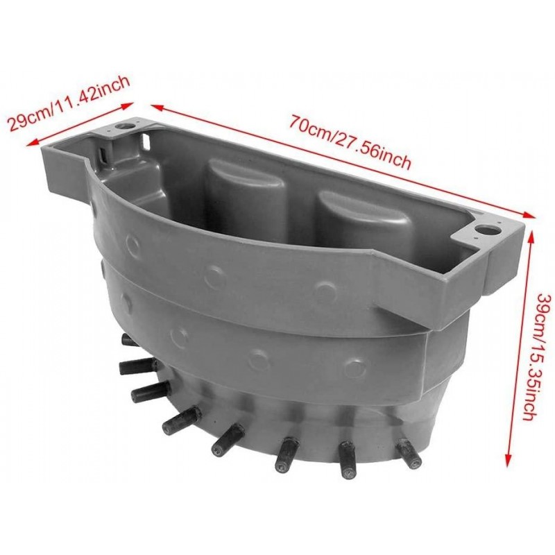 Zerodis 38L Large Capacity 8 Nipples Calf Milk Feeding Bucket, Livestock Farm Cattle Sheep Milk Feed Feeder Multiple Feeding Ports