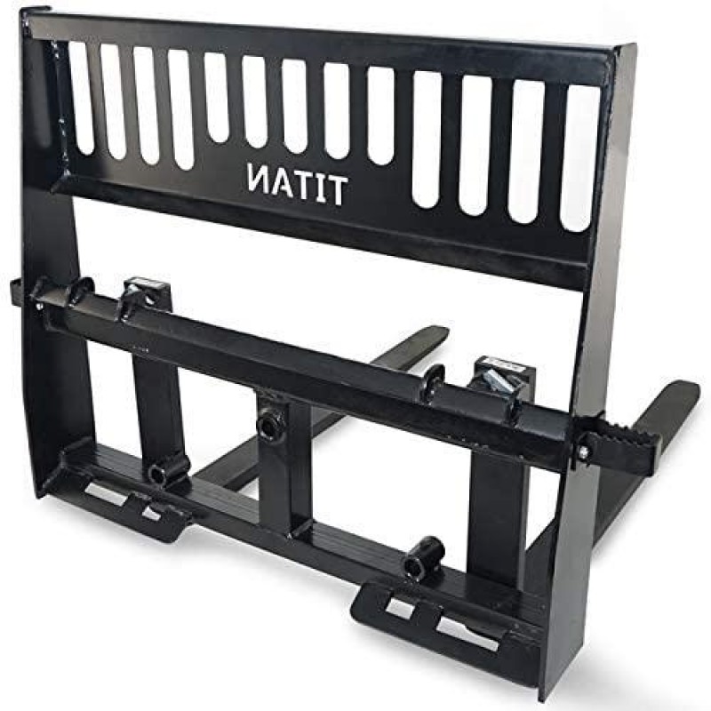 Titan Attachments Pro-Duty Skid Steer Pallet Fork Attachment, 48