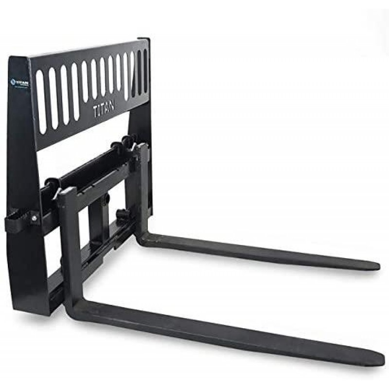 Titan Attachments Pro-Duty Skid Steer Pallet Fork Attachment, 48