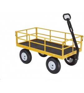 Gorilla Carts Heavy-Duty Steel Utility Cart with Removable Sides and 13 Gorilla Carts Heavy-Duty Steel Utility Cart with Removable Sides and 13