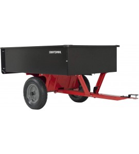Craftsman CMXGZBF7124355, 750-Pound, 12-cu ft Steel Tow Dump Cart, Black