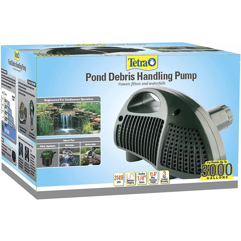 Tetra Pond Debris-Handling Pump, Energy Efficient, UL Listed