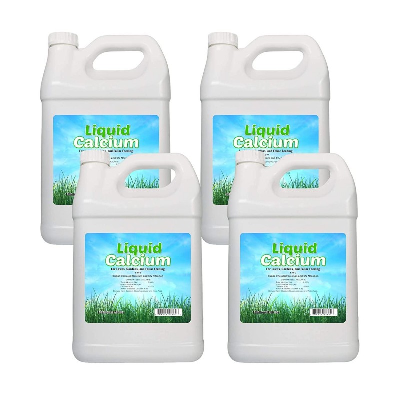 Nature’s Lawn & Garden - Liquid Calcium - Liquid Lime Acidic Soil Amendment to Raise Soil pH, Non-Toxic, Pet-Safe (4 Gallon Bundle)