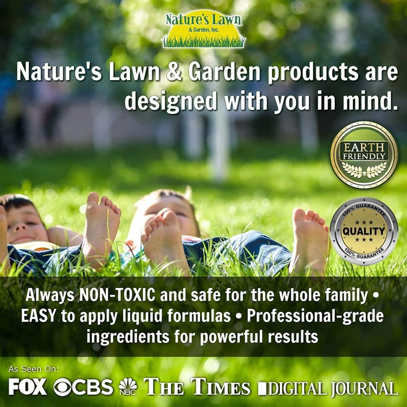 Nature’s Lawn & Garden - Liquid Calcium - Liquid Lime Acidic Soil Amendment to Raise Soil pH, Non-Toxic, Pet-Safe (4 Gallon Bundle)