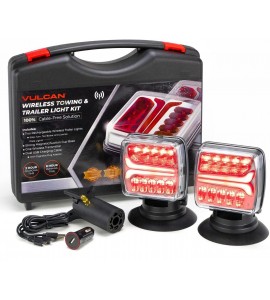 VULCAN Wireless LED Towing and Trailer Light Kit for Trucks - Trailers - RVs - Suvs and Boats
