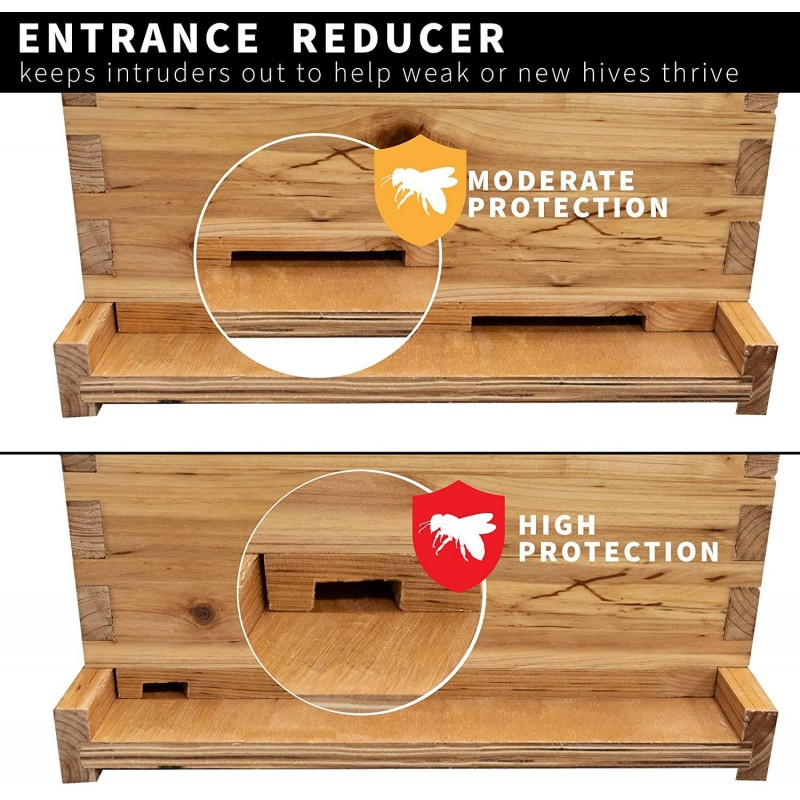 VIVO Complete Beekeeping 30 Frame Beeswax Coated Beehive Box Kit with Top Vents, 10 Medium, 20 Deep, Langstroth Bee Hive, BEE-HV04C