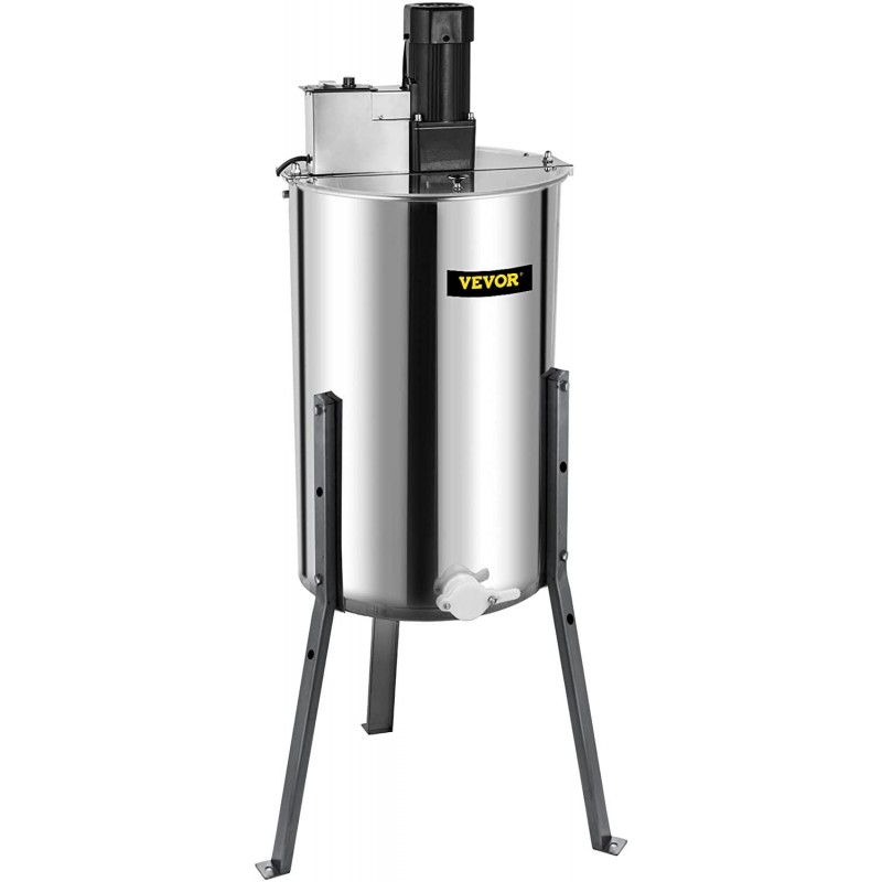 BestEquip Electric Honey Extractor 3 Frame Bee Extractor Stainless Steel Honey Spinner with Stand Beekeeping Equipment