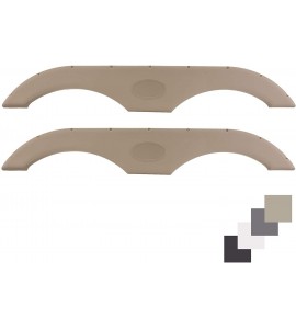 Pair of RecPro Tandem Trailer Fender Skirt in Tan for RVs, Campers and Trailers Pair of RecPro Tandem Trailer Fender Skirt in Tan for RVs, Campers and Trailers