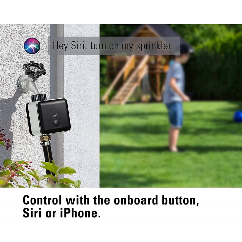 Eve Aqua – Apple HomeKit Smart Home, Smart Water Controller for Sprinkler or Irrigation System, Automate with Schedules, Bluetooth and Thread, App Compatibility