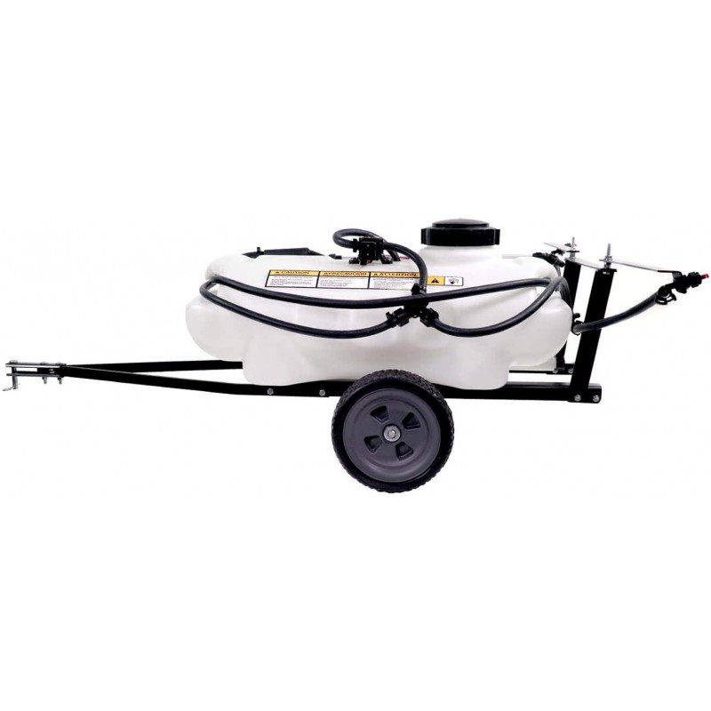 Brinly ST-152BH-A Self-Storing Tow Behind Lawn and Garden Sprayer with Collapsible Boom, 15-Gallon