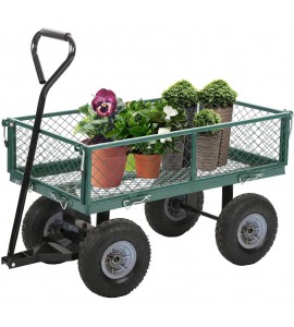 Garden Carts Yard Dump Wagon Cart Lawn Utility Cart Outdoor Steel Heavy Duty Beach Lawn Yard Landscape Garden Carts Yard Dump Wagon Cart Lawn Utility Cart Outdoor Steel Heavy Duty Beach Lawn Yard Landscape