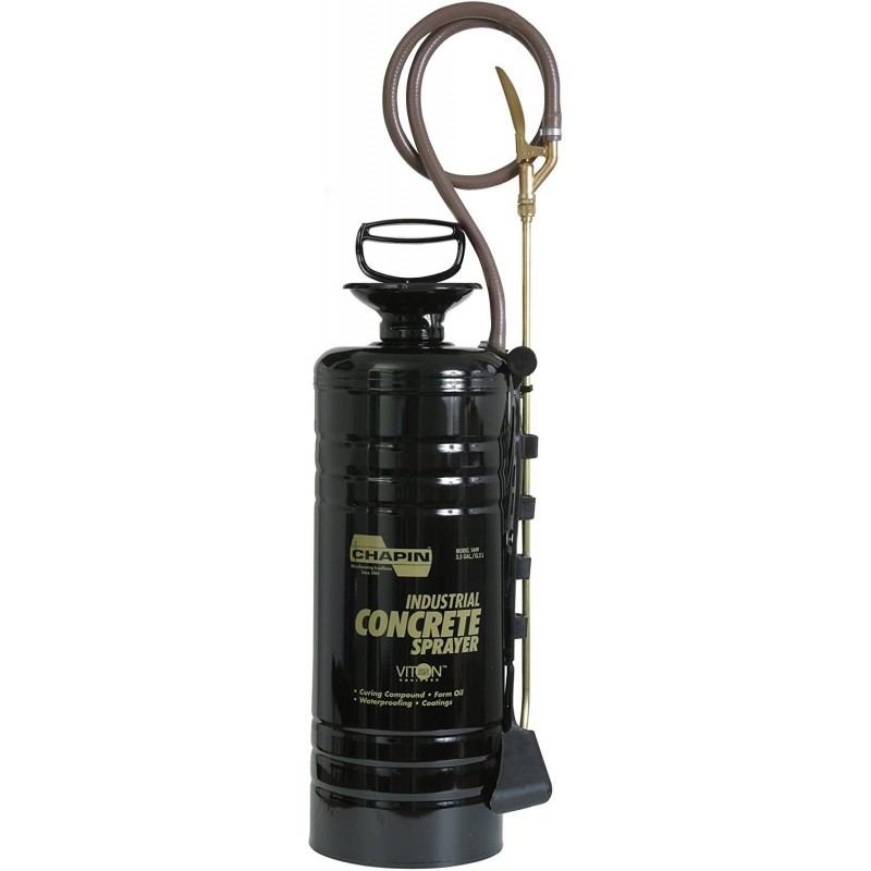 Chapin International 1449 Industrial 3.5-Gallon Professional Concrete Funnel Top Sprayer, Black