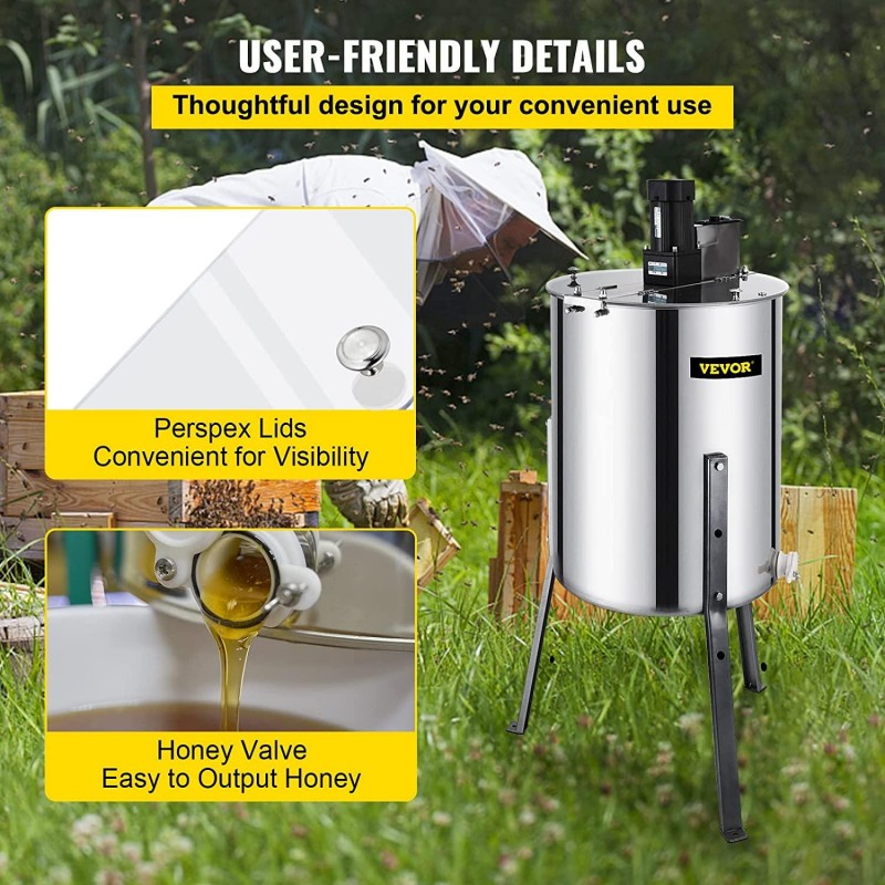 VEVOR, 4 Frame Electric Honey Extractor