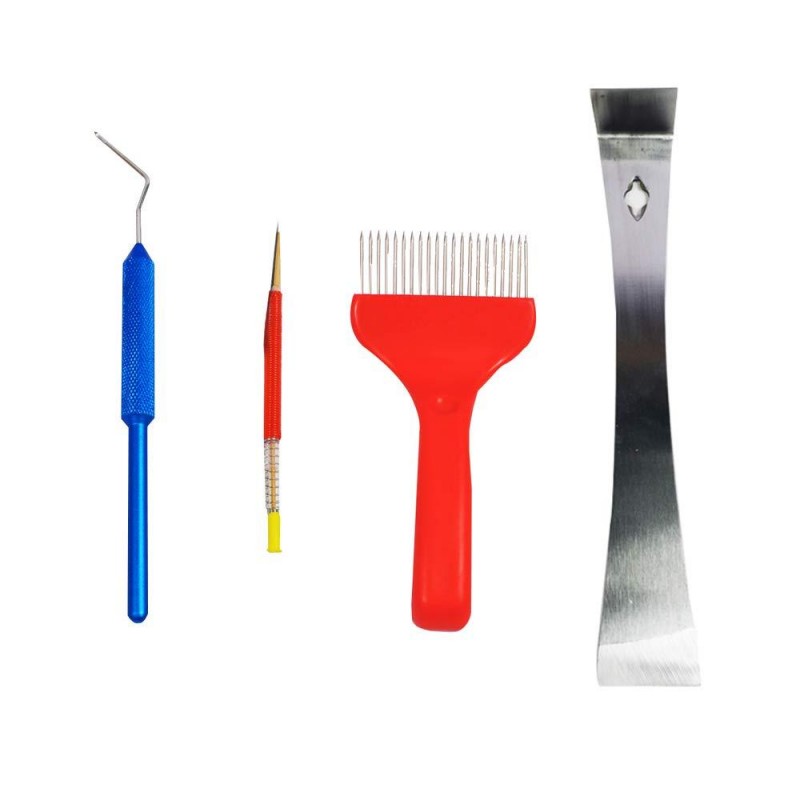 INTBUYING Electric 4 Frame Honey Extractor Stainless Steel Honeycomb Drum Spinner Beekeeping Farm Equipment with Stand