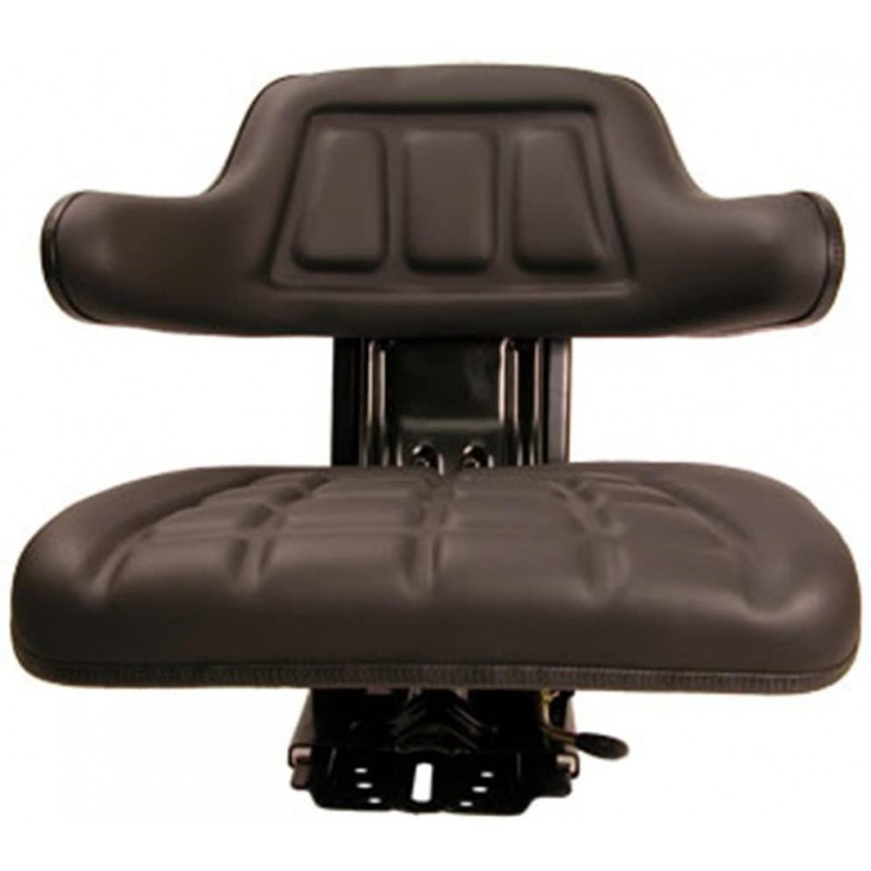 New Black Universal Tractor Seat Susp w/ Base & Tracks Ford New Holland Case-IH