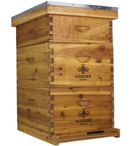 Hoover Hives 10 Frame Langstroth Beehive Dipped in 100% Beeswax Includes Wooden Frames & Waxed Foundations (2 Deep Boxes, 1 Medium Box)