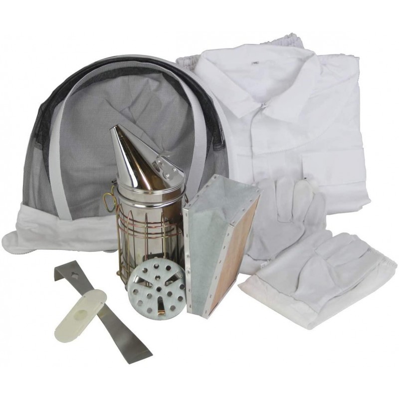 Hoover Hives 10 Frame Langstroth Beehive Dipped in 100% Beeswax Starter Kit (1 Deep Box & Accessories)