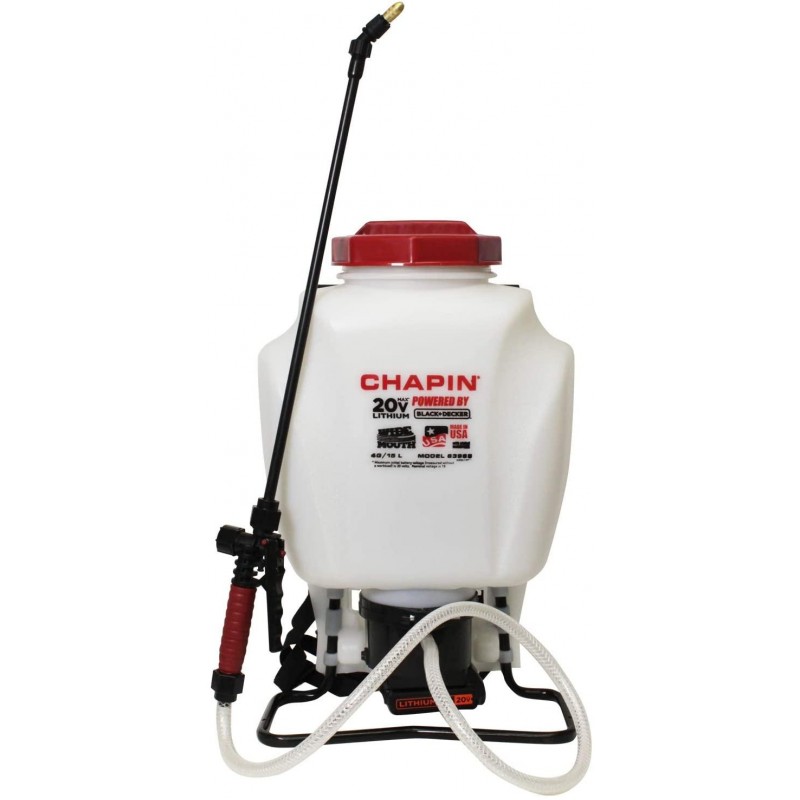 Chapin International 63985 Black & Decker Backpack Sprayer, 4 gal, Translucent White