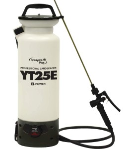 Sprayers Plus YT25E Battery Sprayer - 12V Lithium-ion with Viton Seals & O-Ring, Brass Wand & Nozzle & Shoulder Strap, 2 Gallon