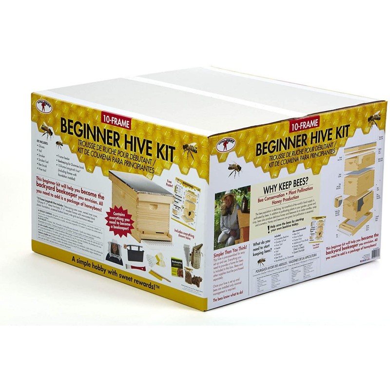 Little Giant 10-Frame Deluxe Beginner Hive Kit Premium Beekeeping Starter Kit for Beginners (Item No. HIVE10KIT)
